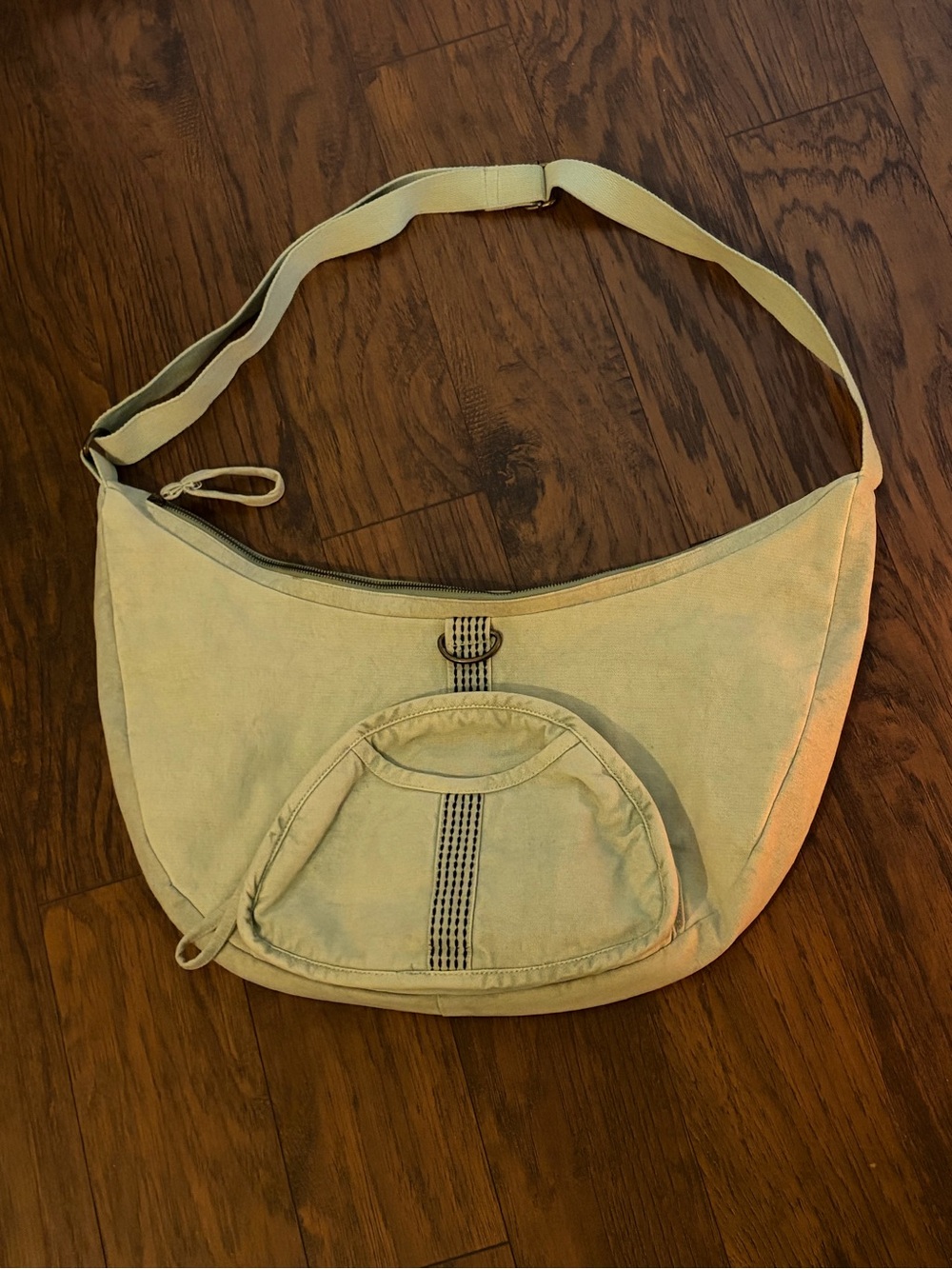 Free People Canvas Crescent Hobo Bag